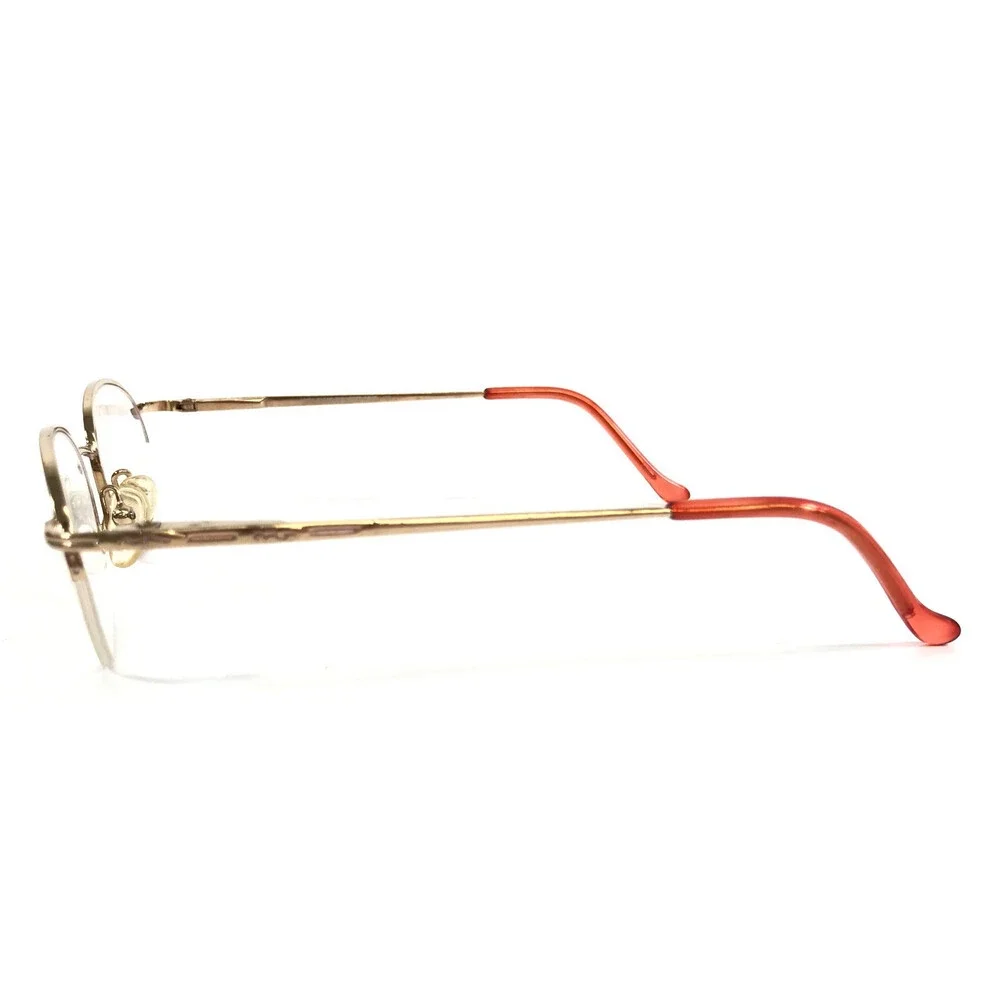 Vintage Linda Evans Eyeglasses Frame 207 SOFT ROSE Gold with Clip Ons 46-19-130